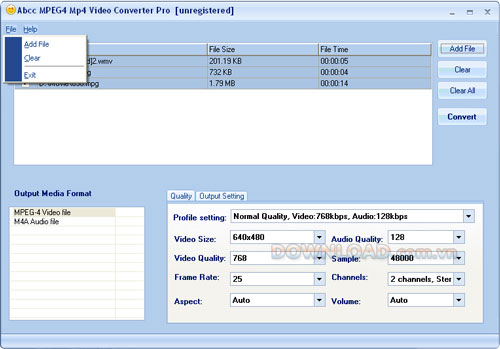 Abcc MPEG4 MP4 Video Converter Pro 