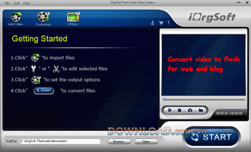 Flash web video creator
