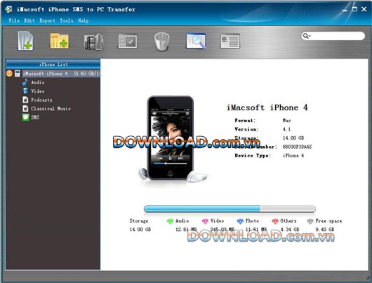 iMacsoft iPhone SMS to PC Transfer