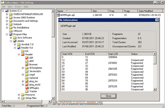 Cobra File Defrag 