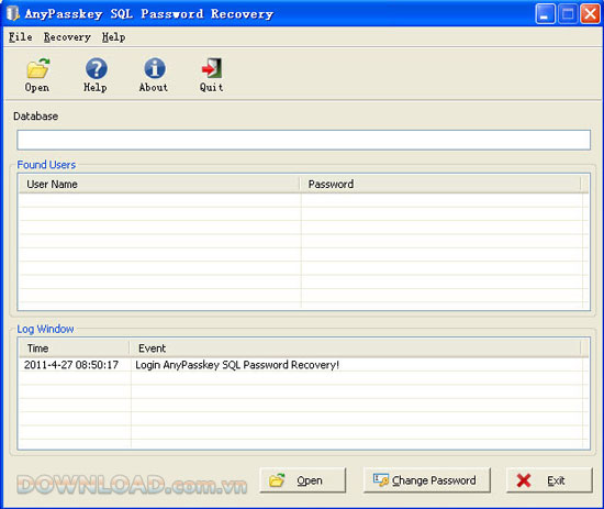 AnyPasskey SQL Password Recovery 