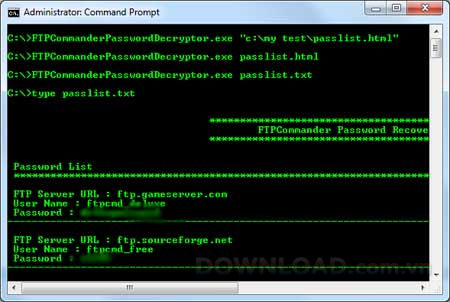 FTPCommanderPasswordDecryptor