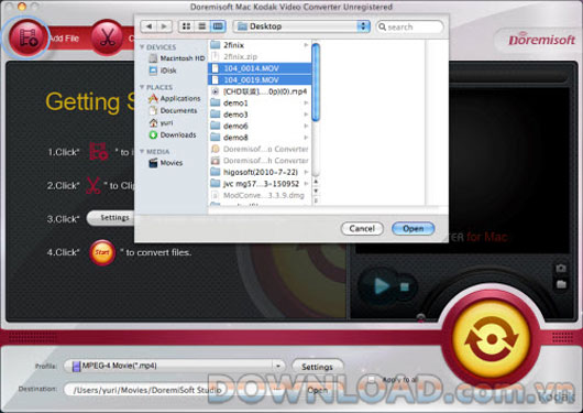Doremisoft Mac Video Converter for Kodak