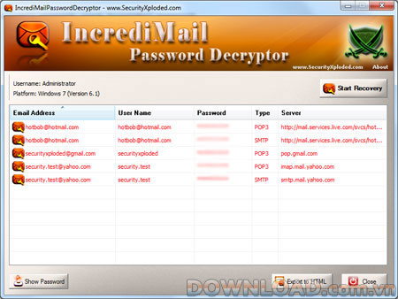 IncrediMailPasswordDecryptor