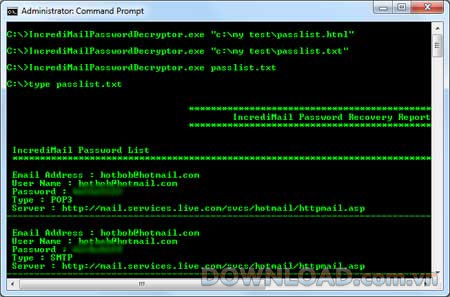 IncrediMailPasswordDecryptor