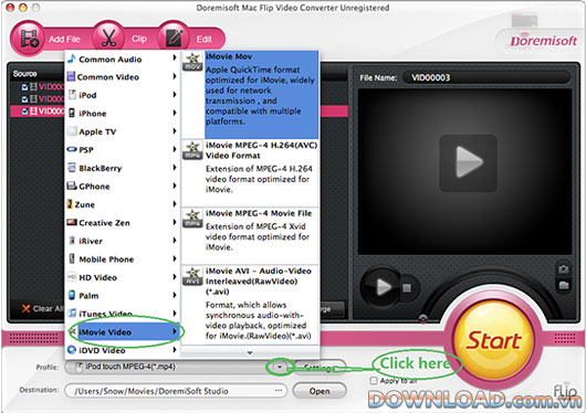 Doremisoft Mac Flip Video Converter
