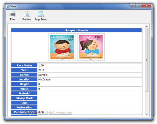 Stamp Collection Manager