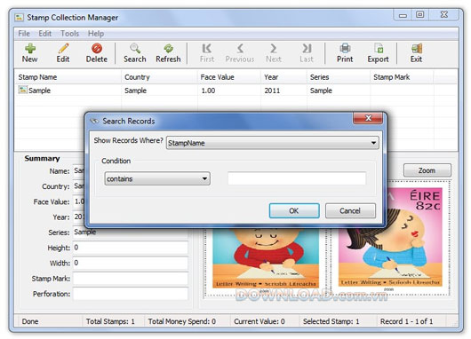 Stamp Collection Manager