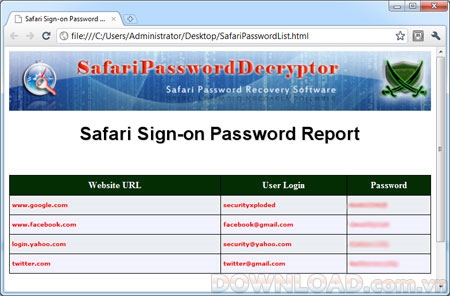 SafariPasswordDecryptor