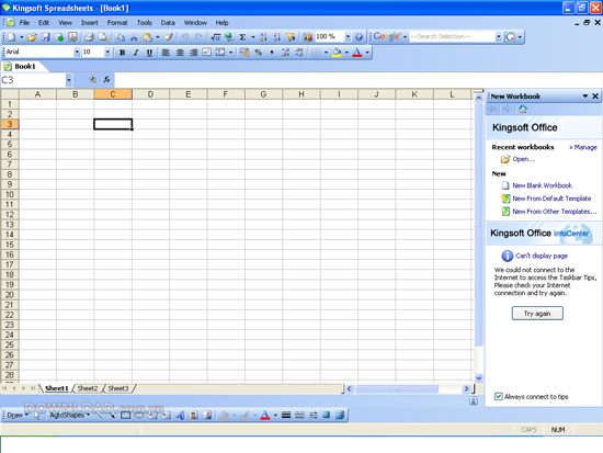 Kingsoft Spreadsheets Free 2012