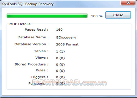SysTools SQL Backup Recovery.