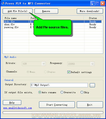 Freez FLV To MP3 Converter