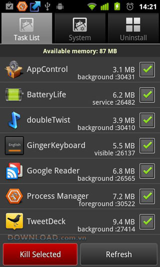 ProcessManager for Android