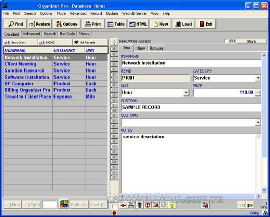 Billing Organizer Pro