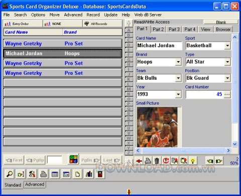 Sports Card Organizer Deluxe