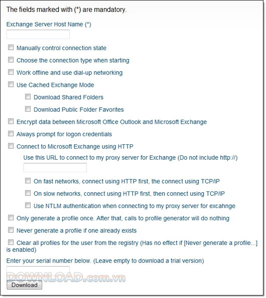 Outlook Profile Generator