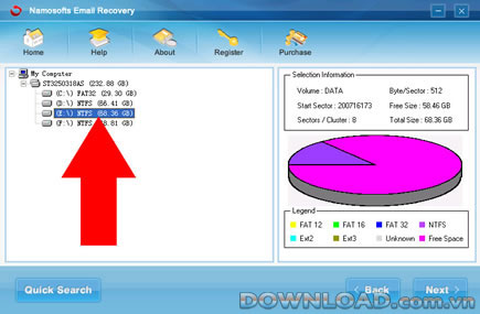 Namosofts Email Recovery