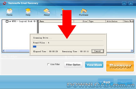 Namosofts Email Recovery