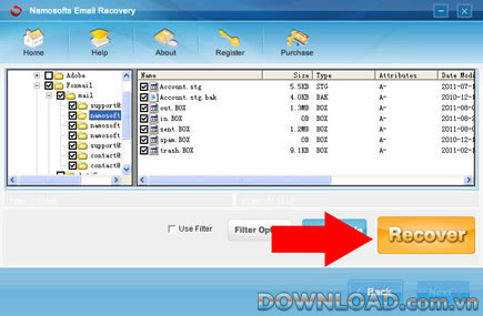 Namosofts Email Recovery