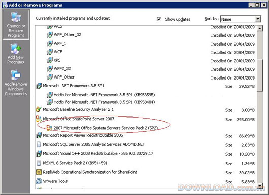 Microsoft Office Servers 2007 Service Pack 2 (32 bit)