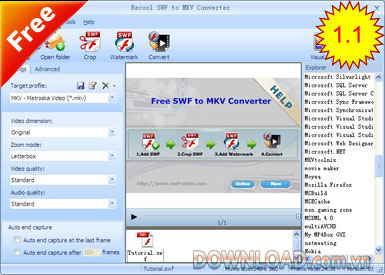 Recool SWF to MKV Converter