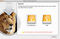 Lion Recovery Disk Assistant for MacTạo USB Recovery hiệu quả