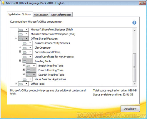 Microsoft Office Proofing Tools 2010 Service Pack 1 (64 bit)