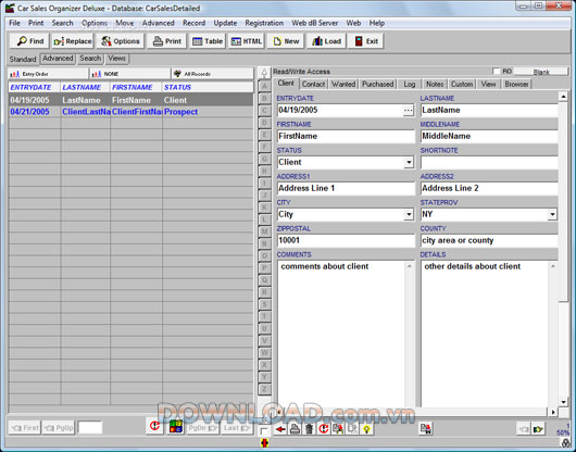 Car Sales Organizer Deluxe