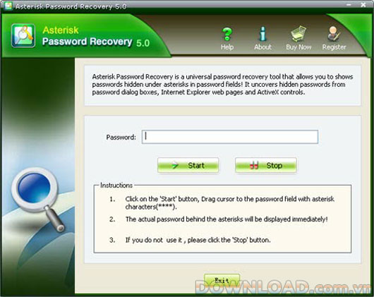 Smart Key Asterisk Password Recovery