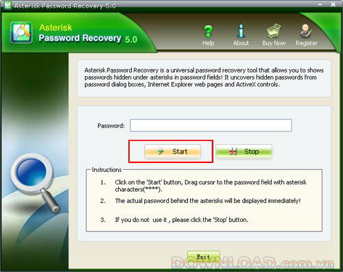 Smart Key Asterisk Password Recovery
