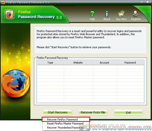 Smart Key Firefox Password Recovery 