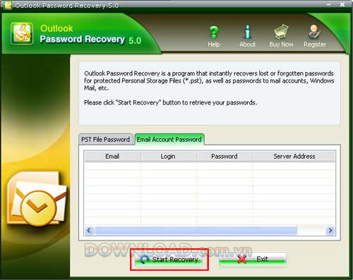 Outlook Password Recovery 