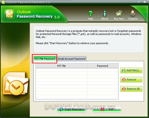 Outlook Password Recovery 