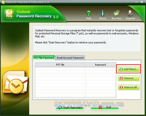 Outlook Password Recovery 