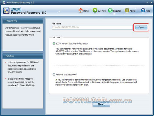 Word Password Recovery 