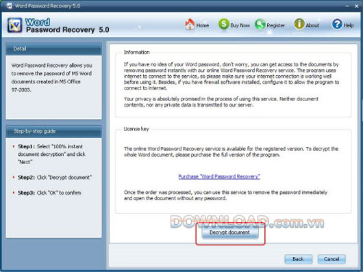 Word Password Recovery 