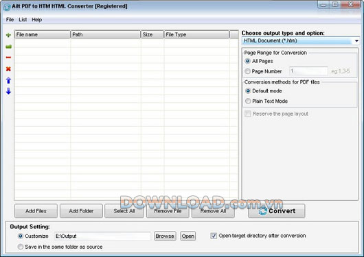 Ailt PDF to HTM HTML Converter