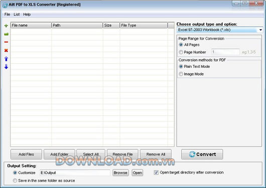 Ailt PDF to XLS Converter 