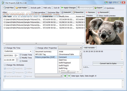 File Property Edit