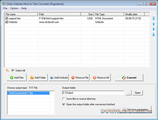 Okdo Website Html to Text Converter
