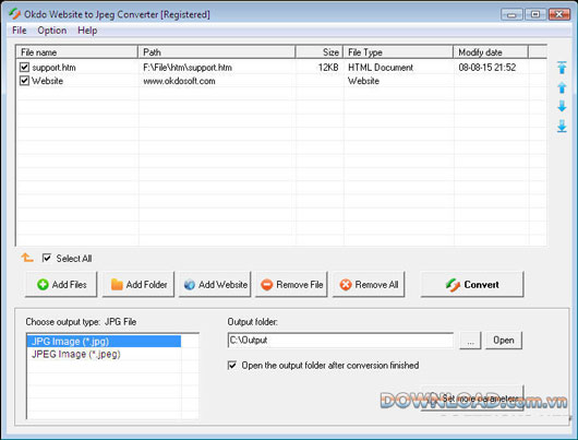 Okdo Website to Jpeg Converter