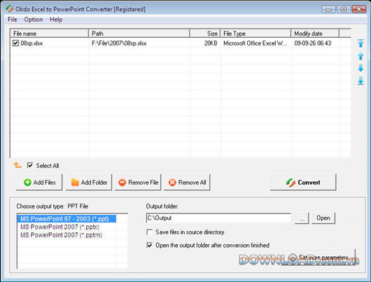 Okdo Excel to PowerPoint Converter