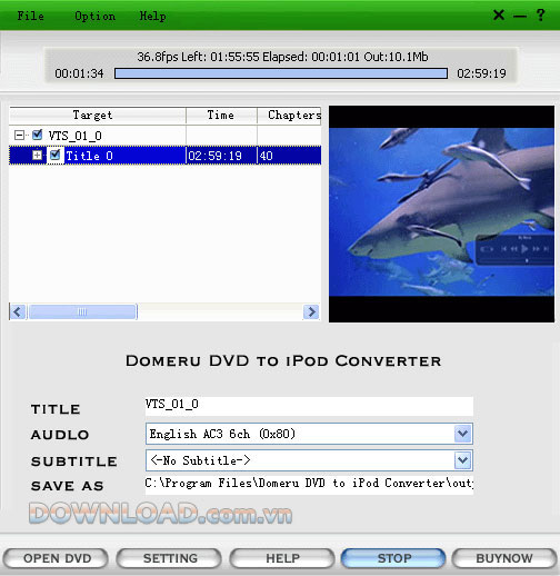 Domeru DVD to iPod Converter