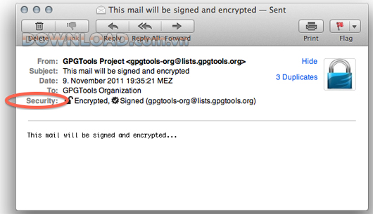 GPGMail mở rộng ứng dụng Mail của Apple