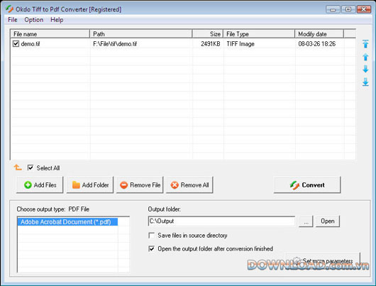 Okdo Tiff to Pdf Converter