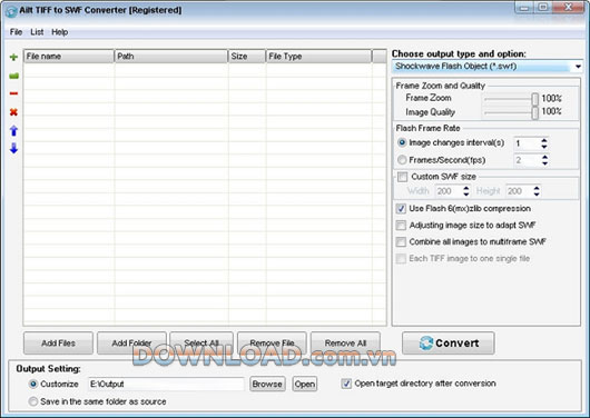 Ailt TIFF to SWF Converter