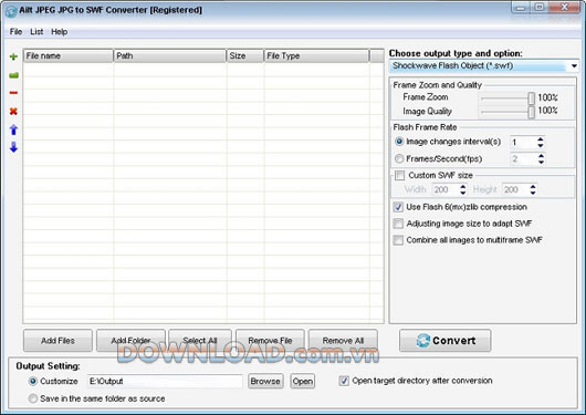 Ailt JPEG JPG to SWF Converter