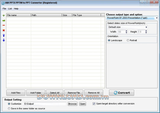 Ailt PPTX PPTM to PPT Converter