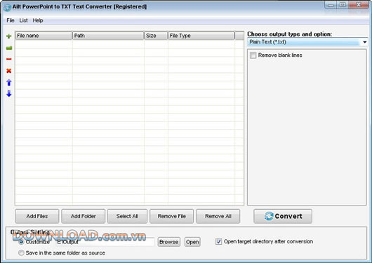 Ailt PowerPoint to TXT Text Converter