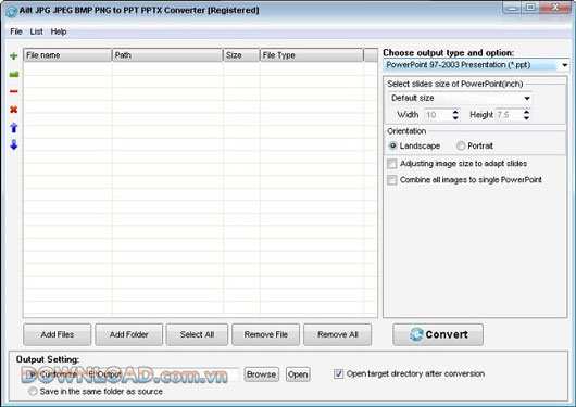 Ailt JPG JPEG BMP PNG to PPT PPTX Converter